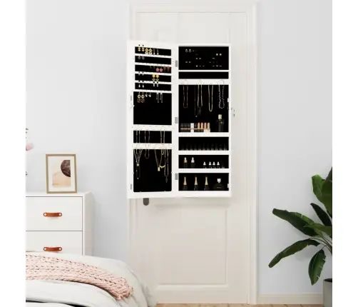 Veidrodinė Papuošalų Spintelė, Balta, 37,5X10X106cm Sieninė Veidrodinė Papuošalų Spintelė, Balta, 37,5X10X106cm Sieninė