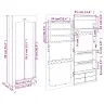 Seinale Kinnitatav Peegliga Ehetekapp, Must, 37,5 X 10 X 90 Cm