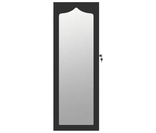 Seinale Kinnitatav Peegliga Ehetekapp, Must, 37,5X10X106 Cm