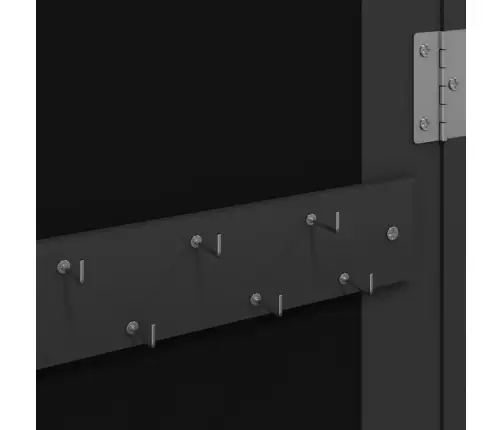 Sienas Rotaslietu Skapītis Ar Led, Melns Vidaxl