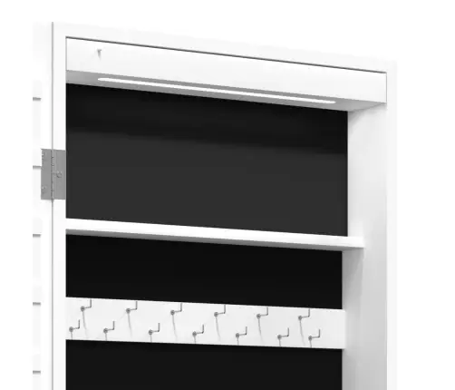 Seinale Kinnitatav Ehetekapp Peegli Ja Led-Tuledega, Valge