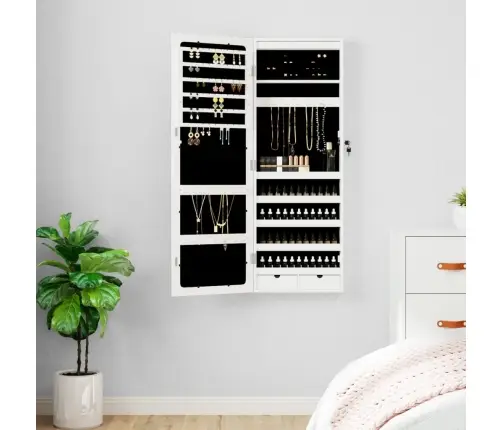 Seinale Kinnitatav Ehetekapp Peegli Ja Led-Tuledega, Valge