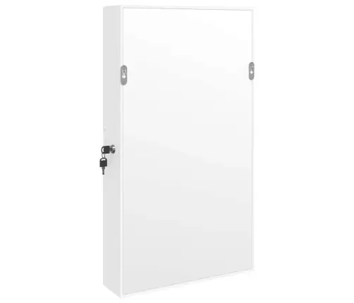 Veidrodinė Papuošalų Spintelė Su Led Apšvietimu, Baltos Spalvos