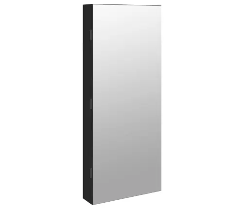 Sienas Rotaslietu Skapītis Ar Led, Melns Vidaxl