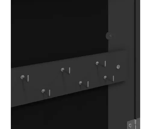 Sienas Rotaslietu Skapītis Ar Led, Melns Vidaxl