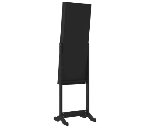 Rotaslietu Skapītis Ar Spoguli, Melns, 42X38X152 Cm Vidaxl