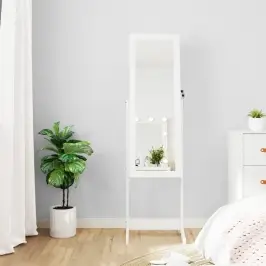 Ehetekapp Peegli Ja Led-Valgustusega, Eraldiseisev, Valge