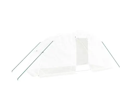 Siltumnīca Ar Tērauda Rāmi, Balta, 10 M² 5X2X2,3 M Vidaxl