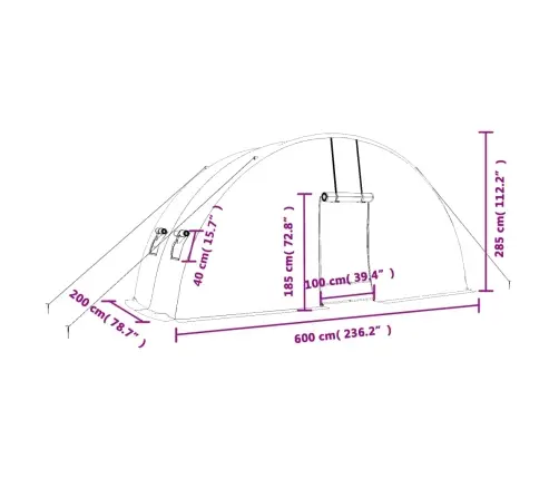 Siltumnīca Ar Tērauda Rāmi, Zaļa, 12 M², 6X2X2,85 M Vidaxl