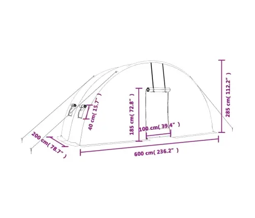 Kasvuhoone Terasraamiga, Valge, 12 M², 6X2X2,85 M