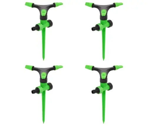 Rotējoši Smidzinātāji, 4 Gab., Zaļi Ar Melnu, 16X13,5X25,5 Cm Vidaxl