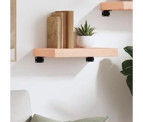 Sienas Plaukts, 40X30X(2-6) Cm, Neapstrādāts Ozola Masīvkoks Vidaxl