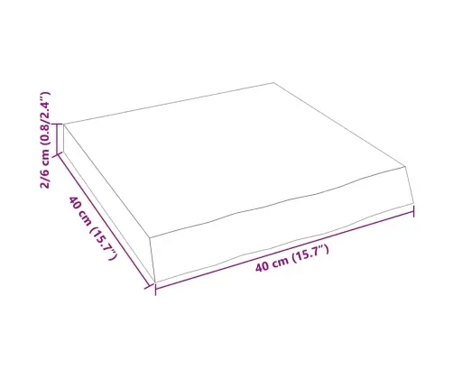 Sienas Plaukts, 40X40X(2-6) Cm, Neapstrādāts Ozola Masīvkoks Vidaxl Sienas Plaukts, 40X40X(2-6) Cm, Neapstrādāts Ozola Masīvkoks Vidaxl