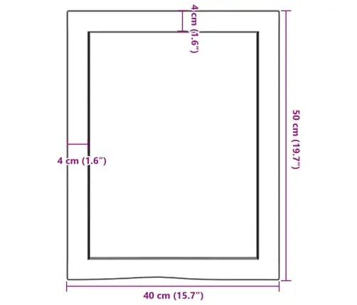 Seinariiul, 40X50X(2-6) cm Töötlemata Tammepuit
