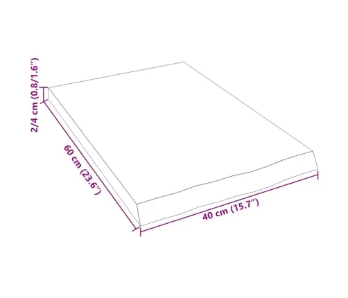 Seinariiul, 40X60X(2-4) cm Töötlemata Tammepuit
