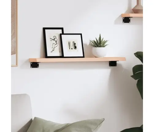 Sienas Plaukts, 60X10X2 Cm, Neapstrādāts Ozola Masīvkoks Vidaxl