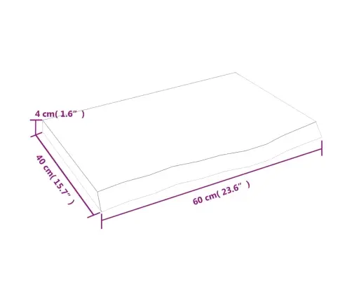 Seinariiul, 60X40X(2-4) cm Töötlemata Tammepuit