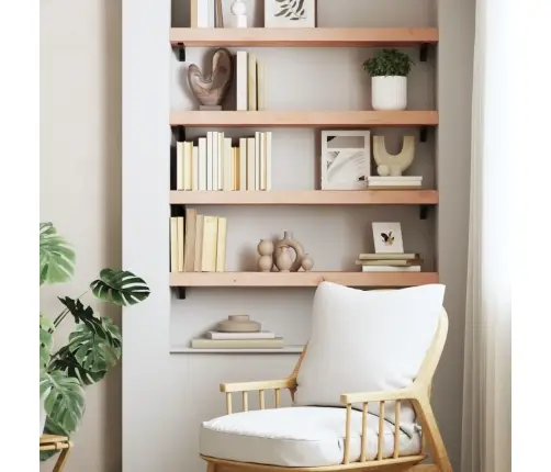 Sienas Plaukts, 80X20X6 Cm, Neapstrādāts Ozola Masīvkoks Vidaxl