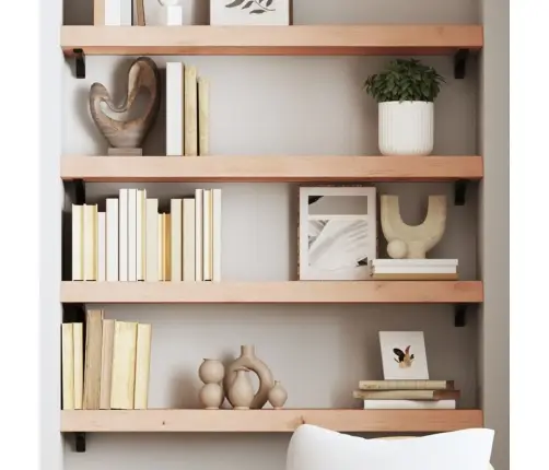 Sienas Plaukts, 80X20X6 Cm, Neapstrādāts Ozola Masīvkoks Vidaxl