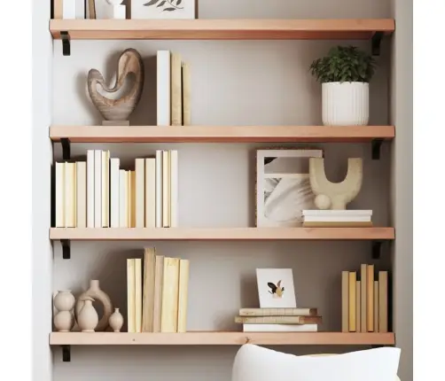 Sienas Plaukts, 80X30X(2-4) Cm, Neapstrādāts Ozola Masīvkoks Vidaxl