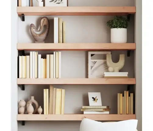 Sienas Plaukts, 80X30X(2-6) Cm, Neapstrādāts Ozola Masīvkoks Vidaxl