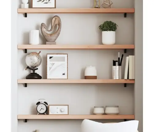 Sienas Plaukts, 100X10X4 Cm, Neapstrādāts Ozola Masīvkoks Vidaxl