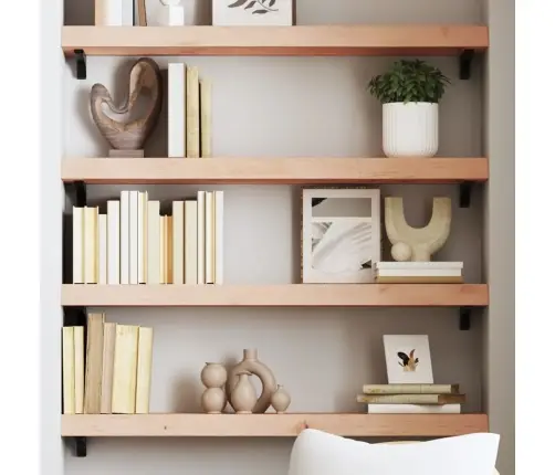 Sienas Plaukts, 100X20X6 Cm, Neapstrādāts Ozola Masīvkoks Vidaxl