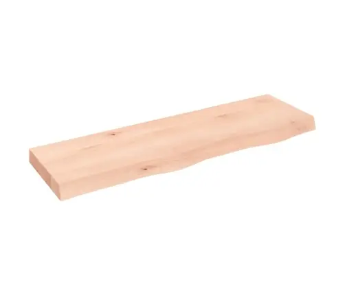 Sienas Plaukts, 100X30X(2-6) Cm, Neapstrādāts Ozola Masīvkoks Vidaxl