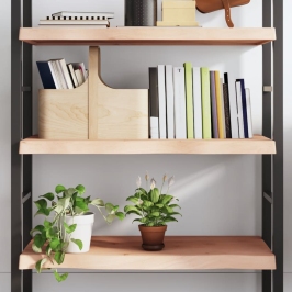 Sienas Plaukts, 100X50X(2-6) Cm, Neapstrādāts Ozola Masīvkoks Vidaxl