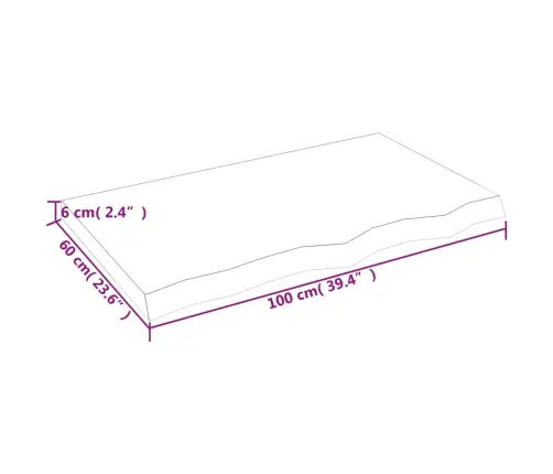Sieninė Lentyna, 100X60X(2-6) cm Neapdorotas Ąžuolo Masyvas