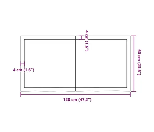 Seinariiul, 120X60X(2-6) cm Töötlemata Tammepuit Seinariiul, 120X60X(2-6) cm Töötlemata Tammepuit