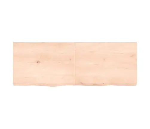 Sienas Plaukts, 140X50X(2-6) Cm, Neapstrādāts Ozola Masīvkoks Vidaxl