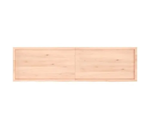 Sienas Plaukts, 220X60X(2-6) Cm, Neapstrādāts Ozola Masīvkoks Vidaxl