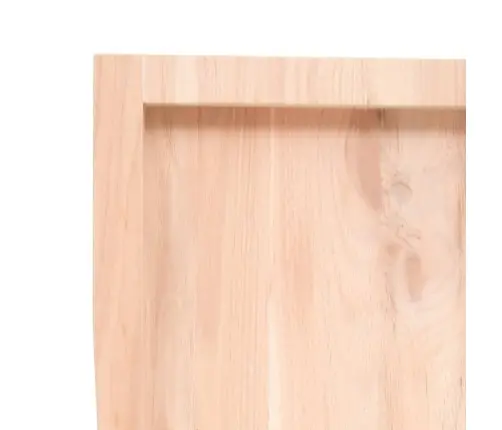 Sienas Plaukts, 220X60X(2-6) Cm, Neapstrādāts Ozola Masīvkoks Vidaxl