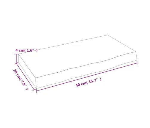 Seinariiul, Helepruun, 40X20X4 cm Töödeldud Tammepuit