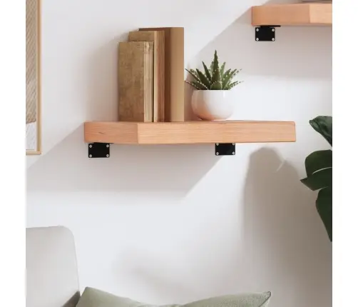 Sienas Plaukts, Gaiši Brūns, 40X20X6 Cm, Ozola Masīvkoks Vidaxl