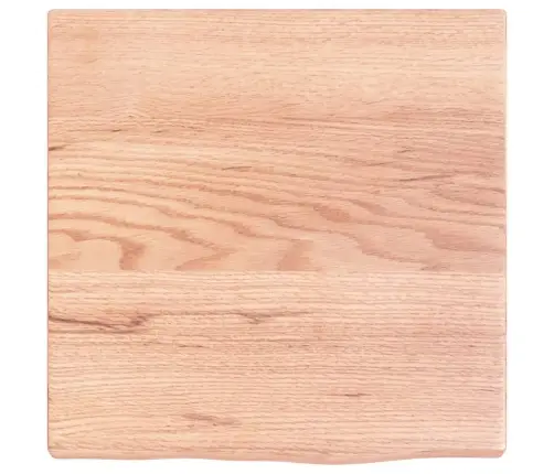 Sienas Plaukts, Gaiši Brūns, 40X40X2 Cm, Ozola Masīvkoks Vidaxl