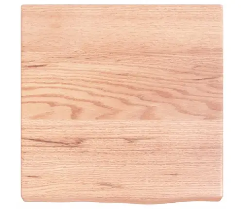 Sienas Plaukts, Gaiši Brūns, 40X40X(2-4) Cm, Ozola Masīvkoks Vidaxl