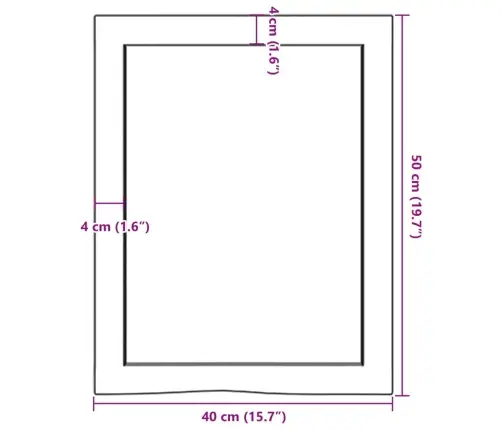 Seinariiul, Helepruun, 40 X 50 X (2-6) cm Töödeldud Tammepuit