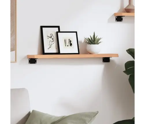 Sienas Plaukts, Gaiši Brūns, 60X10X2 Cm, Ozola Masīvkoks Vidaxl