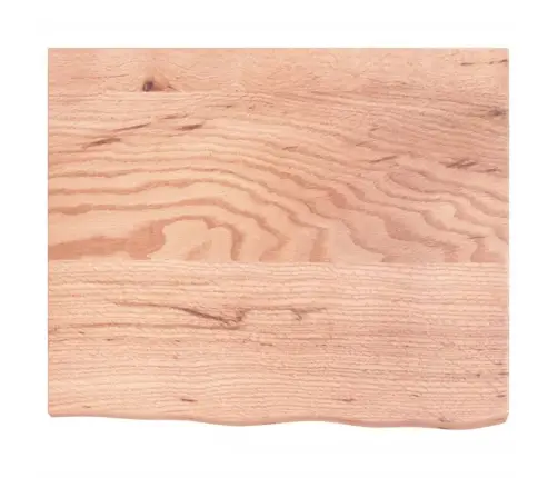 Sienas Plaukts, Gaiši Brūns, 60X50X(2-4) Cm, Ozola Masīvkoks Vidaxl