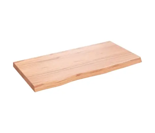 Sienas Plaukts, Gaiši Brūns, 80X40X(2-4) Cm, Ozola Masīvkoks Vidaxl