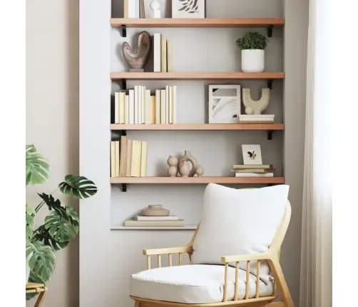 Sieninė Lentyna, Šviesiai Ruda, 100X20X4cm Ąžuolo Masyvas