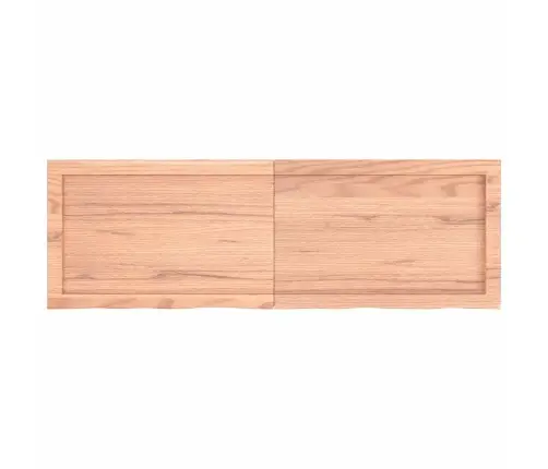 Sienas Plaukts, Gaiši Brūns, 120X40X(2-6) Cm, Ozola Masīvkoks Vidaxl