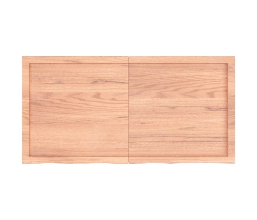 Sienas Plaukts, Gaiši Brūns, 120X60X(2-6) Cm, Ozola Masīvkoks Vidaxl