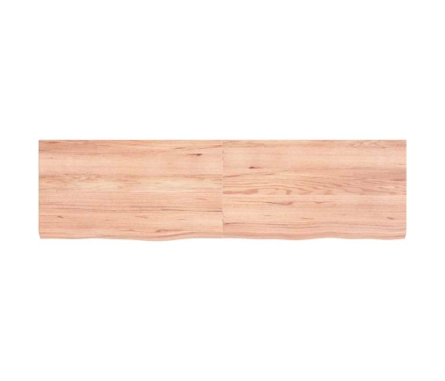 Sienas Plaukts, Gaiši Brūns, 180X50X(2-6) Cm, Ozola Masīvkoks Vidaxl