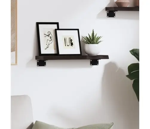 Sieninė Lentyna, Tamsiai Ruda, 40X10X2 cm Ąžuolo Masyvas