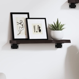 Seinariiul, Tumepruun, 40X10X2 cm Töödeldud Tammepuit