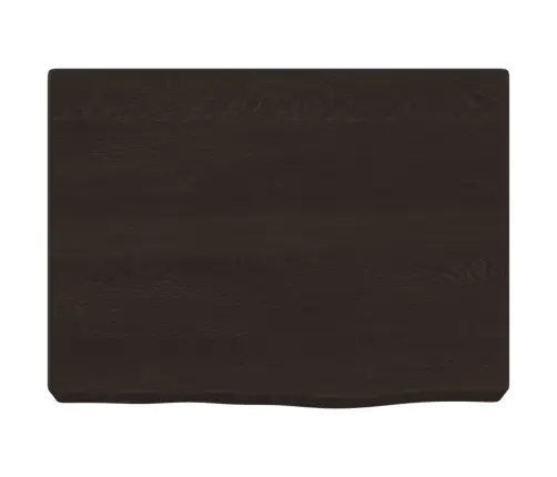 Sienas Plaukts, Tumši Brūns, 40X30X(2-4) Cm, Ozola Masīvkoks Vidaxl