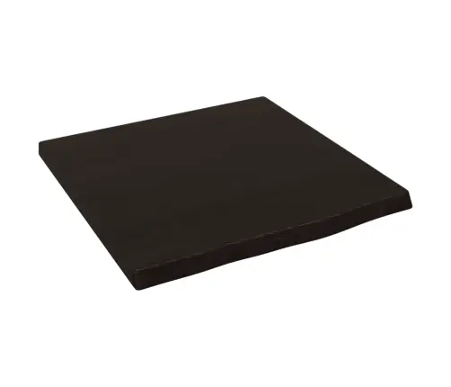 Sienas Plaukts, Tumši Brūns, 40X40X2 Cm, Ozola Masīvkoks Vidaxl